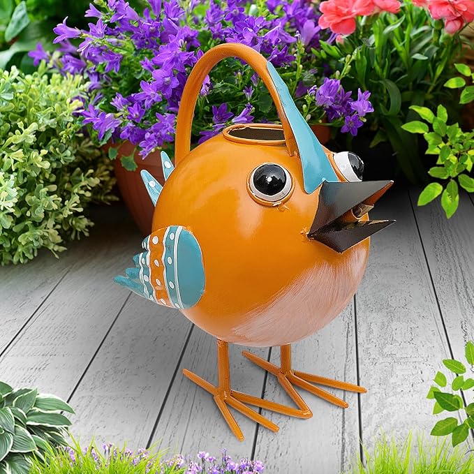 Metal Cute Bird Watering Can,Watering Can Indoor/Outdoor Plants, Decorative & Functional 1.8 L/0.5 Gallon Water Pot for House Flowers Plant, Home,Farmhouse Garden Decor