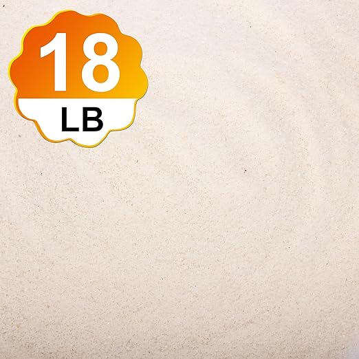 18 Pounds Aquarium White Sand Natural Decorative Sand,Coarse Sand Stone,Coarse Silica Sand,use in Aquariums,Crafts,Decor,Vase Filler,Succulent Rocks