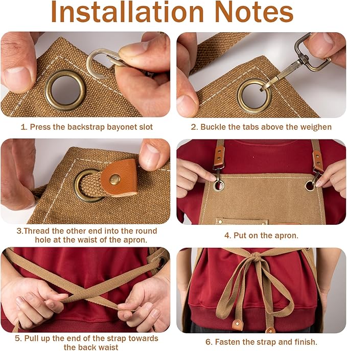 Woodworking Apron Heavy Wax Canvas Work Apron