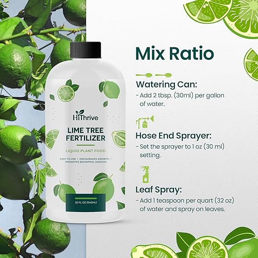 32oz Citrus Tree Fertilizer for Lime Trees Live Plants - Makes 32 Gallons of Liquid Lime Tree Fertilizer - Ideal Citrus Plant Food, Promotes Healthy Trees and Zesty Fruits for All Limes