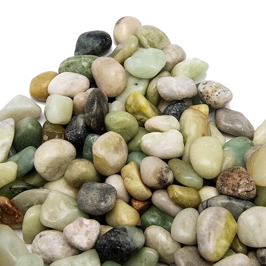 18 Pounds Jade Pebbles River Pea Rocks for Succulents Cactus Plants Decorative Stones Gravel