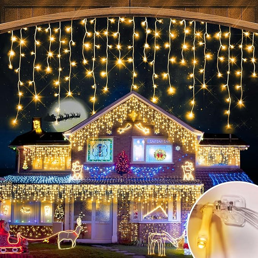 52FT Christmas Lights Outdoor Decorations 480LED Fairy String Light 12 Lighting Modes with Timer Memory Waterproof Christmas Light for Yard Roof Party Holiday Wedding Garden Decor