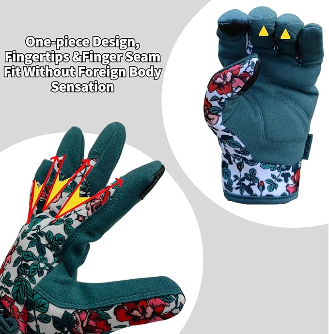 Thorn Proof&Puncture Resistant Gardening Gloves with Grip,Garden Glove for Women, Leather Yard Work Gifts