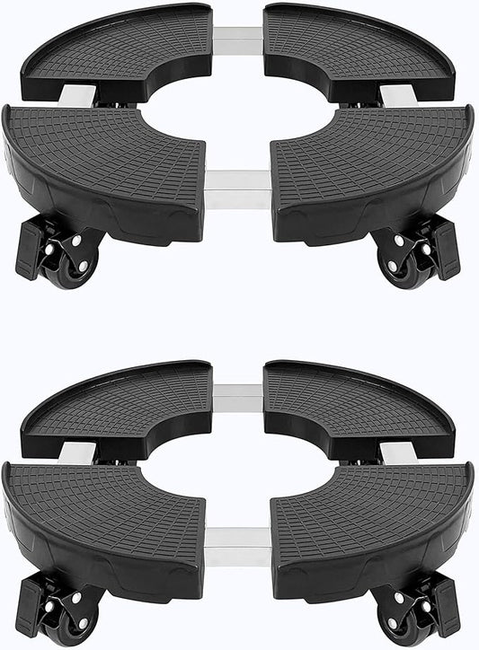 CASIMR Plant Stand with Wheels, 2 Pack Adjustable 15-20" Heavy Duty Plant Caddy with Casters, Indoor Outdoor Large Potted Planter Cart Dolly, Rolling Plant Stand for Flower Pot, 440lb Capacity