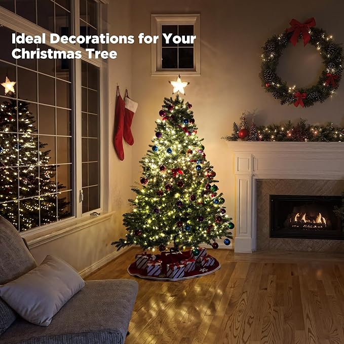 WBao Christmas Lights Indoor Outdoor 500LED 174ft, Super Bright LED Christmas String Lights with UL Certified, 8 Lighting Modes, Timer, Memory & Waterproof for Trees, Patio, Party Decor, Warm White