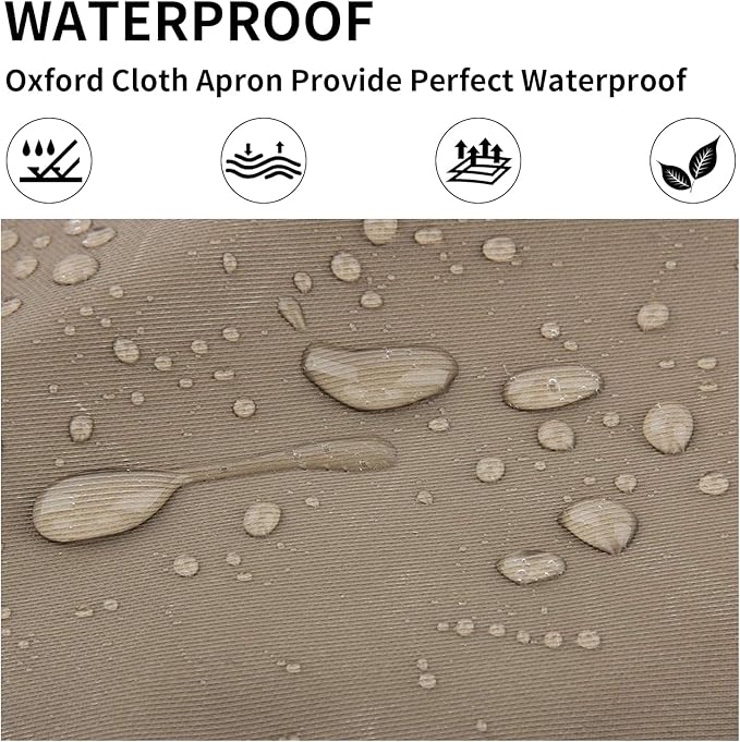 Acecharming Garden Apron Oxford Fabric Apron Thicken Durable Waterproof Gardening Tool for Women and Men