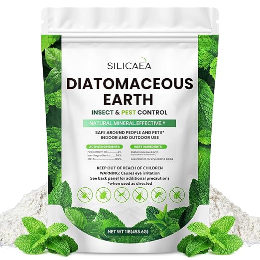 Diatomaceous Earth - 1 lb Natural Peppermint Powder, Safe for Home & Garden