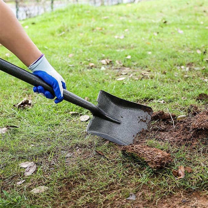 2 Pcs Handle Mini Spade with Shovels for Digging - All Metal Square Point Shovel - Steel Shovel Straight Spade（wh000007）