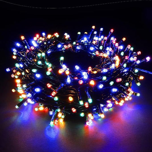 100-1000 LED Christmas Lights, Low Voltage Fairy String Lights with 8 Modes, Ideal for Xmax Tree, Garden, Home, Party, Halloween Festival Deco (Mixed-Color, 100 LEDs)