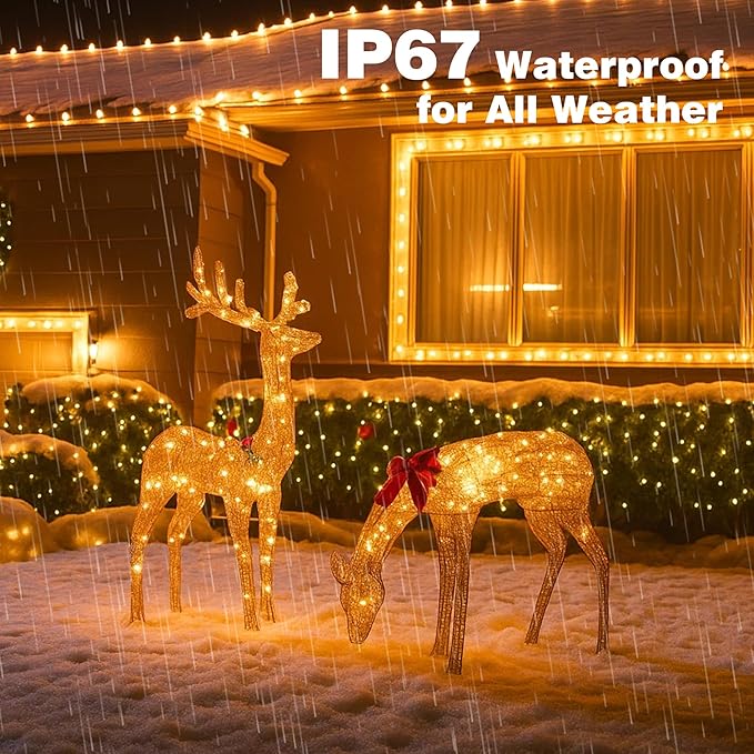 Christmas Lights 1200 LED 394 FT, IP67 Waterproof Christmastree Lights with 8 Modes, Remote Control 3 Timers & Memory Function Xmas Decorations for House and Holiday (Warm White)