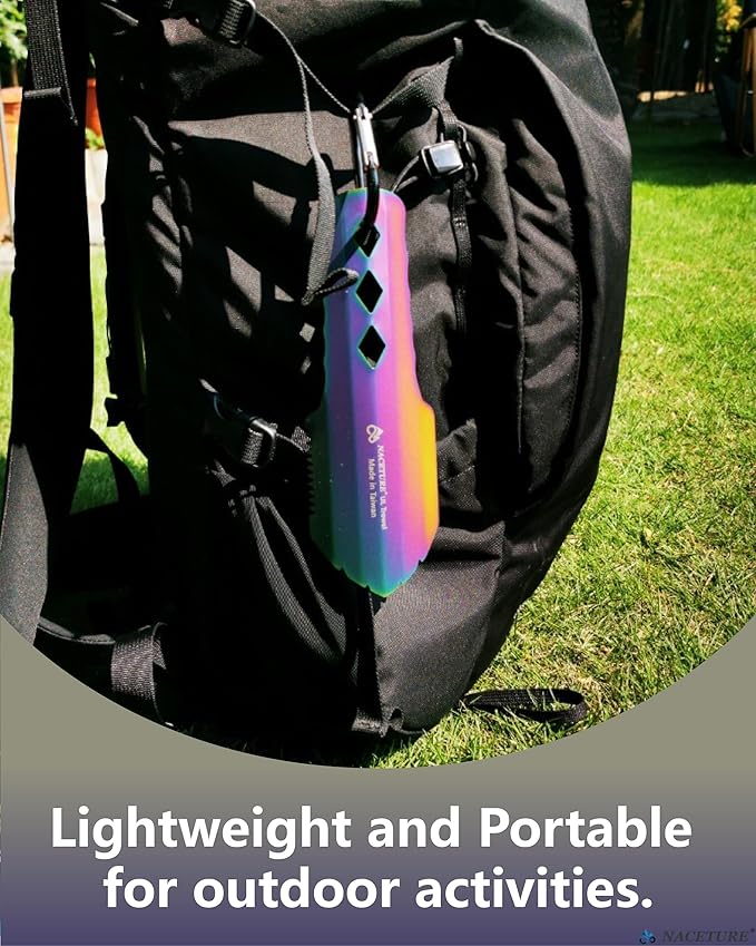 NACETURE Ultralight Backpacking Trowel Aluminum Shovel Small Potty Multitool with Longer Handle Design Essential for Hiking, Camping and Survival Bags(Black 1 Pack)