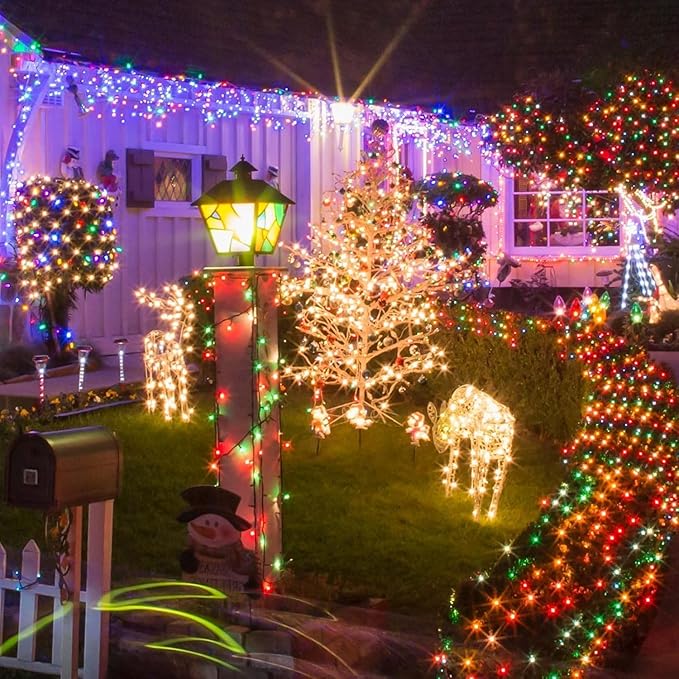 Joomer Color Changing Christmas Lights, 164FT 500 LED String Lights with Remote Timer Dimmable Fairy String Outdoor Waterproof for Christmas Decoration (Warm White to Multicolor)