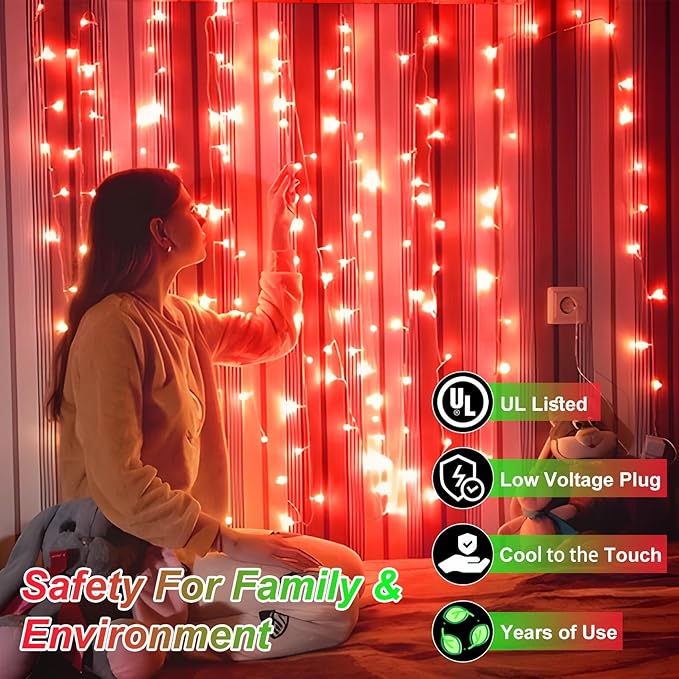 750 LED 256ft Outdoor Christmas Lights, Super Long String Lights 8 Modes Timer Memory, Outsite Waterproof Dark Green Wire Fairy Light Strings for Xmas Tree Wedding Holiday Party Decorations Red