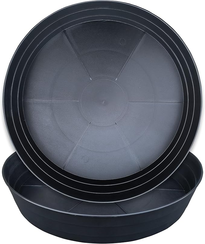 Plant Saucer 16 Inch 2 Pack 10 12 14 16 18 20 25, Plastic Plant Trays for Pots，Extra-Deep Plant Water Dray Tray, Bird Bath Bowl, Heavy Flower Plant Saucers Indoors and Outdoor No Holes