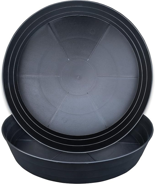 Plant Saucer 12 Inch 2 Pack 10 12 14 16 18 20 25, Plastic Plant Trays for Pots，Extra-Deep Plant Water Dray Tray, Bird Bath Bowl, Heavy Flower Plant Saucers Indoors and Outdoor No Holes
