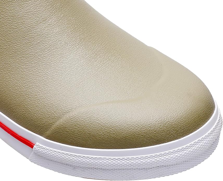 WTW Unisex Rain Boots for Men and Women Waterproof Rubber Fishing Deck Boots Neoprene Boots Slip on Ankle Garden Shoes