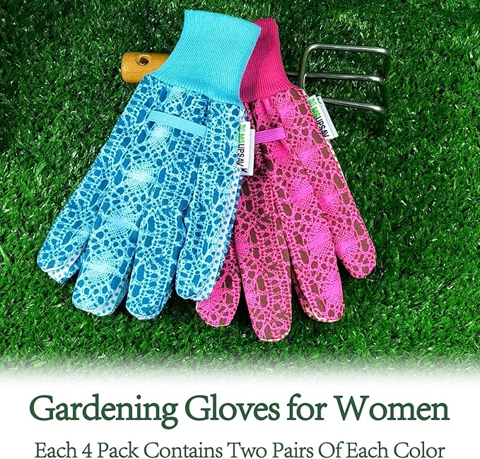 Thorn Proof&Puncture Resistant Gardening Gloves with Grip,Garden Glove for Women, Leather Yard Work Gifts