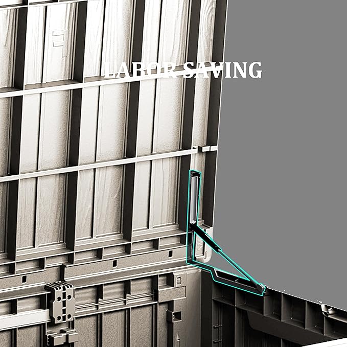 100 Gallon Deck Box, Resin Outdoor Indoor Waterproof Storage Box, Lockable Storage Box With Handle for Patio Furniture - Garden Tools - Swimming Pool Tools UV-Resistant, Brown