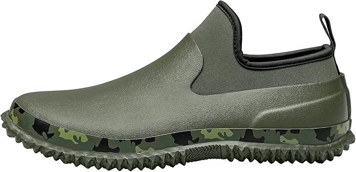 TENGTA Unisex Waterproof Garden Mud Shoes Mens Rubber Gardening Rain Boots for Women Car Wash Footwear