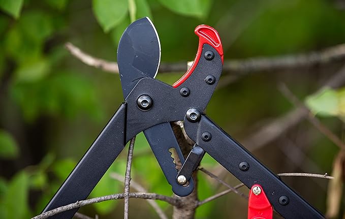 EZ Kut BranchCutter Anvil Loppers. Ratcheting Tree Cutter - Sub Compact Lightweight Packable Loppers best Tree Branch Cutter - Yard Tools Since 1988