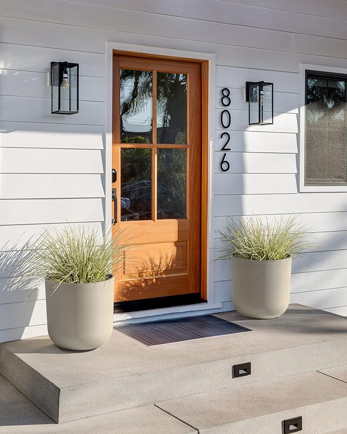 Veradek Round Lima Plastic Planter Pots for Indoor/Outdoor Garden Use, Sand Color, 5 Year Warranty