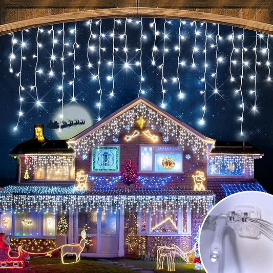 164FT Christmas Lights Outdoor Decorations 1512LED Fairy String Light 12 Lighting Modes with Timer Memory Waterproof Christmas Light for Yard Roof Party Holiday Wedding Garden Decor