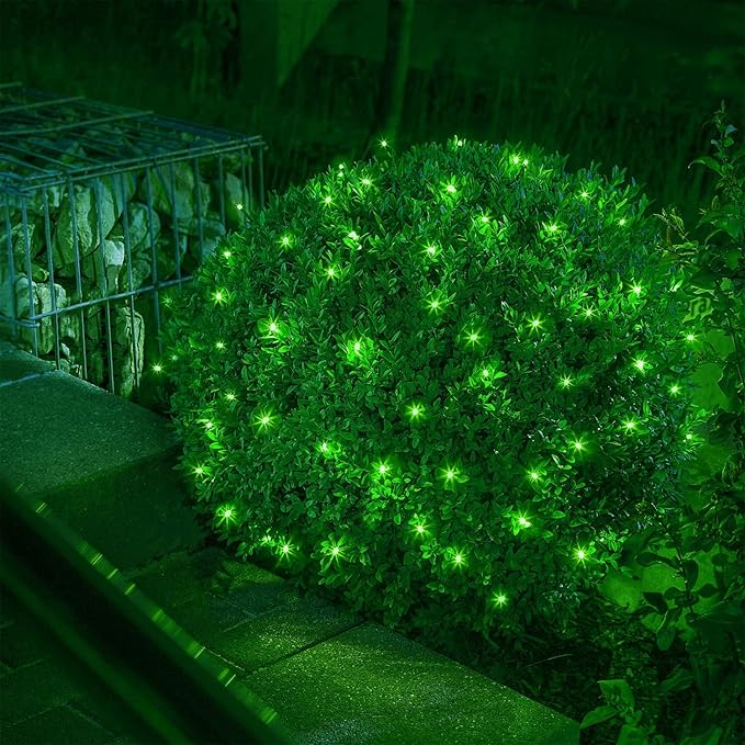 164Ft 500 LED Green Christmas Lights, Waterproof 8 Twinkle with Memory Functions Green String Lights for Indoor Outdoor Tree Garden Christmas Decoration