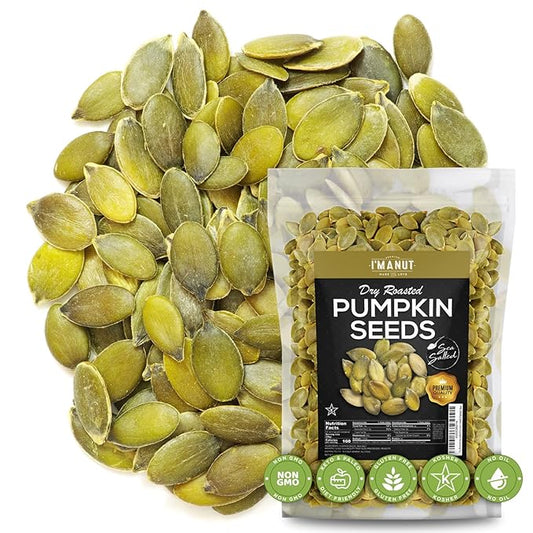 Oven Toasted Pumpkin Seeds with Sea Salt (Papitas) 16 oz (1 lb) Batch Tested Gluten & Peanut Free | No Oils | No PPO | Non GMO | Vegan and Keto Friendly | Premium Quality
