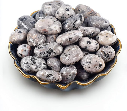 Polished Stone Set Yooperlite Crystals, 0.8" Handpicked Tumbled Gemstones Rocks, Pebbles for Reiki, Chakra, Healing, Home Decor
