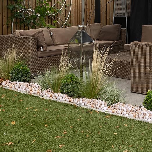 20Ib Cream White River Rock- Decorative Pebbles for Plants - River Rocks for Outdoor Landscaping- 0.3"-0.8" inch High Polished Stones for Aquarium, Terrarium,Vases, Home Decor