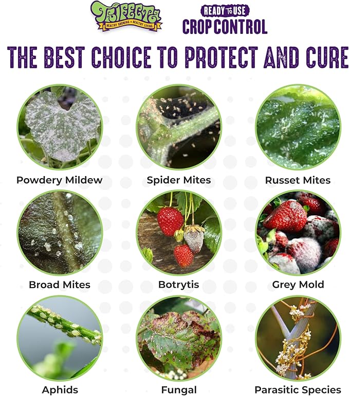 Trifecta Crop Control Insecticidal Soap for Plants | All Natural Fungicide for Plants | Spider Mite Killer Indoor Plants, Food Safe Commercial Grade Pesticide, Herbicide, Spider Mites Spray for Plants