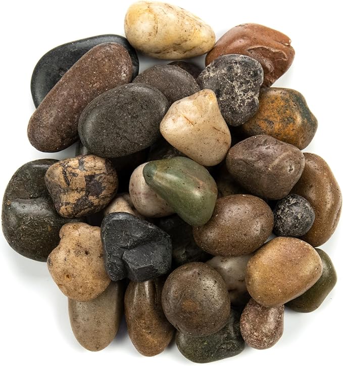 MSI Decorative Polished Mixed Pebbles, 1.2 inch - 2 inch, Multicolor, 40 lb. Bag(Pallet/ 55 Bags)