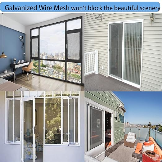 Wire Mesh PVC Coated Galvanized,16 Mesh Woven Woven Wire Mesh for Vent, Cage, Cabinets Mesh, DIY Project. (1 ROLL, 23inch x 118inch)