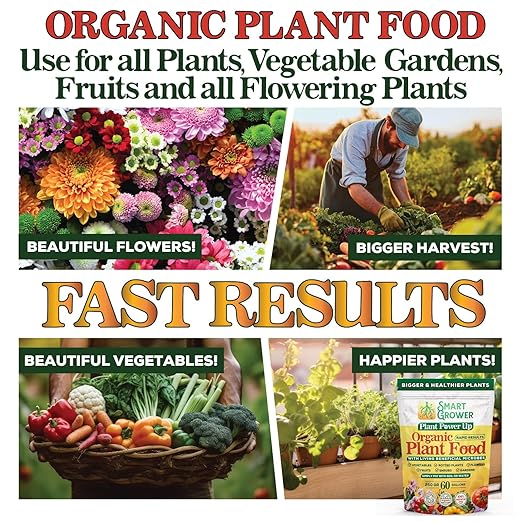 Organic Plant Food with Beneficial Microbes, Fast Acting Vegan Fertilizer for Vegetable Garden, Outdoor & Indoor Plant Fertilizer, Miracle Growth for Plants Concentrated 250GR 2-Pack Makes 60 Gallons