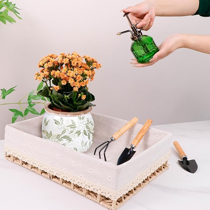 Ceramic Pot for Planter, Vintage Flower Pot with Drainage Holes, 6.29 inch Ice Crack Glazed Indoor Planters Pot (Vintage)