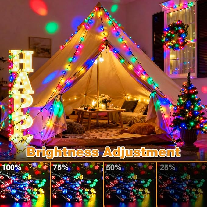 btfarm Color Changing Christmas Lights Outdoor, 82FT 200 LED Christmas Tree Lights Indoor with Remote, Timer Twinkle String Light Waterproof for Xmas Wedding Party Decor, Warm White & Multicolor