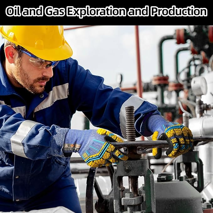 Schwer PRO-SKIN Impact Gloves with ANSI A4 Cut Reistant Protection, Flexible and Comfortable Work Gloves with Grip，Touchscreen, Used for Oil and Gas E&P，Mechanic, Construction, Non-PFAS, S, PM3900-T