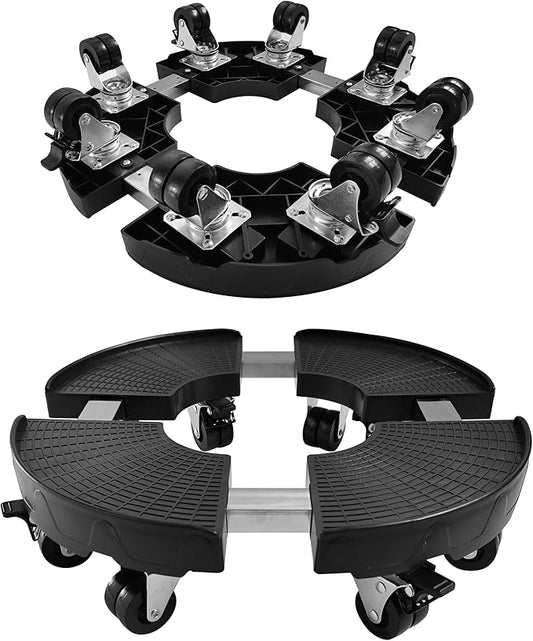 CASIMR Plant Stand with Wheels, Heavy Duty Plant Caddy with 8 Twin Casters, Adjustable 15-20 Inch Indoor Outdoor Large Rolling Plant Stand Planter Cart Dolly for Flowerpot, 600lbs Capacity