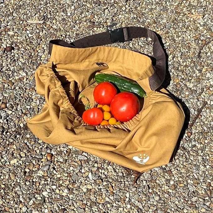 UpBloom Harvest & Weeding Waist Apron with Pockets | Berry Picker/Garden Apron/Foraging Bag for Harvest - Vegetables, Fruits