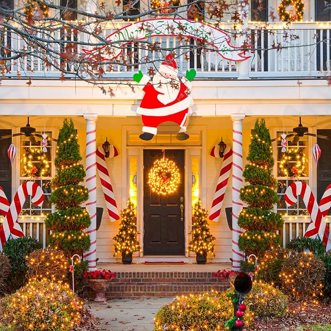 262FT 800 LED Christmas Lights, Plug in Warm White Christmas Tree Lights Outdoor with Timer and 8 Modes, Green Wire Waterproof String Lights for Indoor Yard Patio Xmas Holiday Decorations