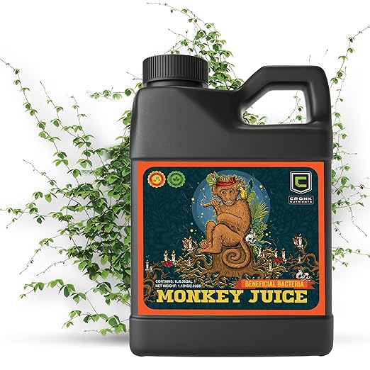 Cronk Nutrients Monkey Juice – Bacillus Root Inoculant – Organic Solution to Increase Your Plants Health – Root Mass Enhancer for Plant Growth and Flowering Boost, 4L