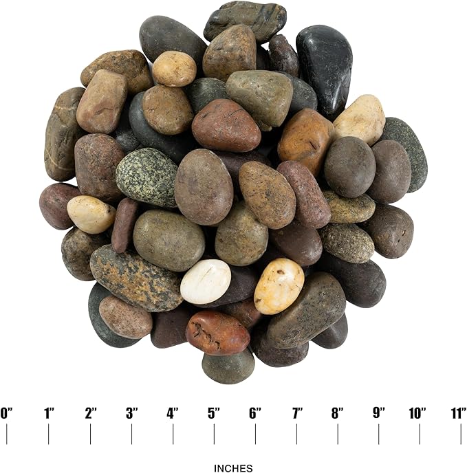 MSI Decorative Polished Mixed Pebbles, 0.7 inch - 1.2 inch, 40 lb. Bag