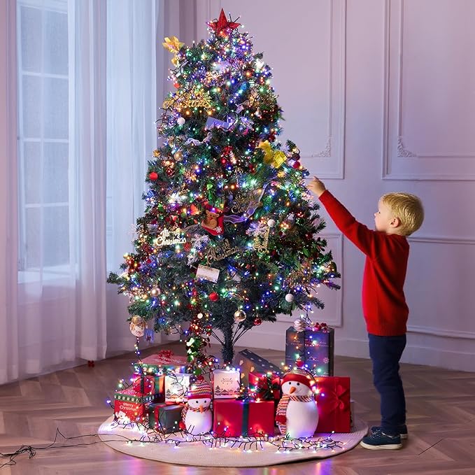 1000 LED Amount of Christmas Tree Lights Decorations with Remote, Waterproof Plug in Cluster Lights Christmas for Outdoor Outside Indoor,Multicolor