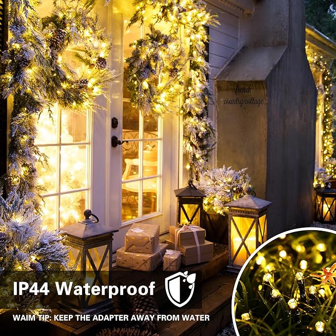 Toodour Christmas Lights RGB String Lights, 33ft 100 LED Color Changing String Light with Remote & Timer, Waterproof Xmas Tree Light for Home Yard New Year Party Indoor Outdoor Christmas Decorations