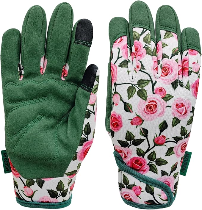 Thorn Proof&Puncture Resistant Gardening Gloves with Grip,Garden Glove for Women, Leather Yard Work Gifts