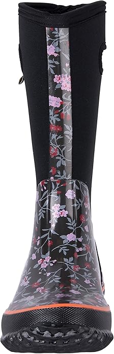 WTW Mid Calf Rain Boots for Women - Waterproof Insulated Neoprene Mud Boots Outdoor Hunting Garden Boots