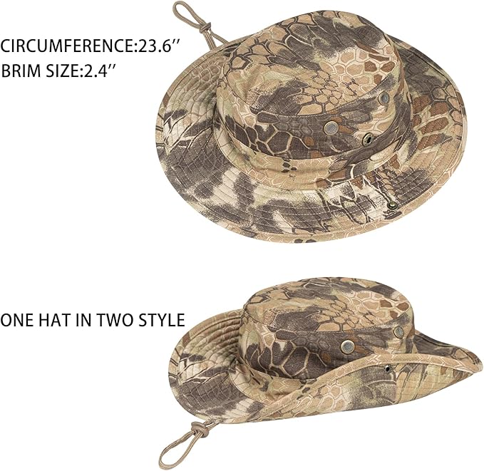 Sun Hats for Men Women Boonie Hat Foldable Fishing Hat UPF 50+ Bucket Hat for Fishing Hiking Garden Safari Beach