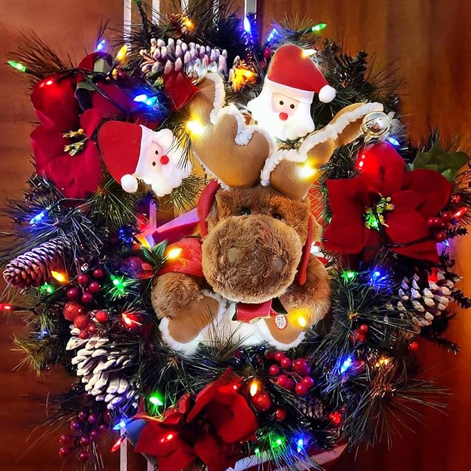 Christmas Lights 66ft 200 LED Battery Operated String Lights with Timer Memory Function or Battery Powered Waterproof Fairy Light for Indoor Outdoor Decoration