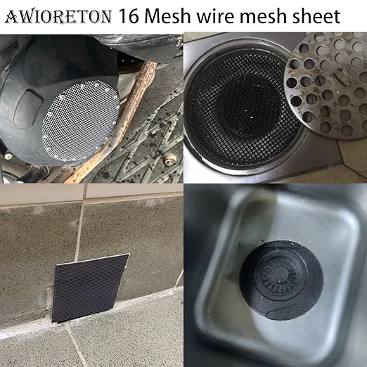 Wire Mesh PVC Coated Galvanized,2 Pack 16 Mesh 8 × 12 inch（30 X 21CM） Woven Wire Mesh for Vent, Cage, Cabinets Mesh, DIY Project.
