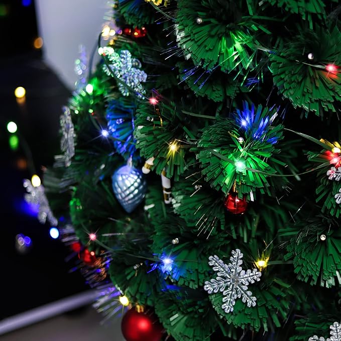 LJLNION 1000 LED Fairy String Lights, 328FT Long Outdoor Christmas Lights, Waterproof IP65 Green PVC Copper Wire Lights, 8 Lighting Modes Plug in for Xmas Tree Holiday Party Wedding Decor, Multicolor